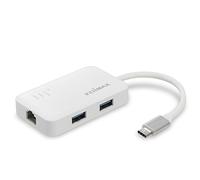 Edimax EU-4308 - Hub USB-C a 3 Puertos USB 3.0 con Gigabit Ethernet