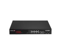 Edimax GS-5210PL - Conmutador Web Inteligente de Largo Alcance con 12 Puertos Gigabit PoE+, 2 Puertos Gigabit Combo RJ45 y SFP y VLAN de Vigilancia