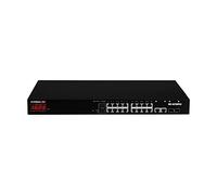 Edimax GS-5216PLC - Conmutador Web Inteligente de Largo Alcance con 18 Puertos Gigabit PoE+, 2 Puertos Gigabit Combo RJ45/SFP y VLAN de Vigilancia