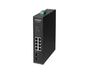 Edimax IGS-1210P - Conmutador Industrial de 10 Puertos Gigabit PoE+ con riel DIN y 2 Puertos SFP