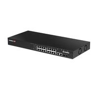 Edimax IGS-5218PLC - Vigilancia Industrial VLAN Conmutador Gigabit PoE+ Web Smart de 18 Puertos con 2 Puertos Combinados Gigabit RJ45/SFP