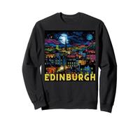 Edimburgo Escocia Ciudad del Reino Unido Arte Pop Moderno Haring Colorido Sudadera
