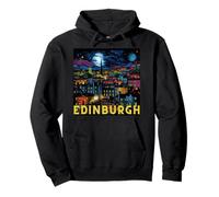 Edimburgo Escocia Ciudad del Reino Unido Arte Pop Moderno Haring Colorido Sudadera con Capucha