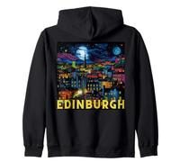 Edimburgo Escocia Ciudad del Reino Unido Arte Pop Moderno Haring Colorido Sudadera con Capucha