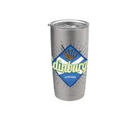 Edinburgh capital de Escocia con gaita souvenir vintage Vaso térmico de acero inoxidable de doble pared