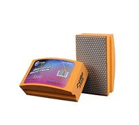 Edinstry Bloques de mano de lijado de diamante, bloque de mano trasero en forma de arco para moler, pulir, bordes afilados, grano 3500