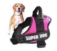 Edipets, Arnes Perro, Antitirones, para Perro Grande Mediano y Pequeño, Homologado, Reflectante, Transpirable, Chaleco Acolchado Ajustable para Adiestramiento (XXL, Rosa)