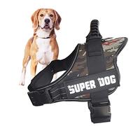 Edipets, Arnes Perro, Antitirones, para Perro Grande Mediano y Pequeño, Homologado, Reflectante, Transpirable, Chaleco Acolchado Ajustable para Adiestramiento (XXL, Verde Camuflaje)
