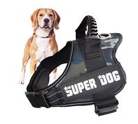 Edipets, Arnes Perro, Antitirones, para Perro Grande Mediano y Pequeño, Homologado, Reflectante, Transpirable, Chaleco Acolchado Ajustable para Adiestramiento (XXL, Azul Camuflaje)