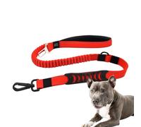 Edipets, Correa Antitirones Perro, Cinturon Compatible Coche, 1M / 1.4M, Reflectante, Mango Acolchado, para Perros Pequeño/Mediano/Grande (Rojo)