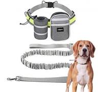 Edipets correa canicross con portabotellas gris para perros