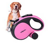 Edipets correa extensible con sistema de frenado rosa para perros
