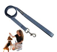 Edipets, Correa Perro, 120cm, 1.5cm o 2.5cm de Anchura, Agarre Suave, Diseño Desenfadado, Cómoda, Segura, con Mosquetón Giratorio 360º, Motivos Hexagonales o Leopardo Blanco (Hexágonos, 1.5)