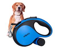 Edipets, Correa Perro Extensible, Retráctil, 5 y 8 Metros, Cinta Flexible para Adiestramiento y Paseo, para Perros Pequeños, Medianos y Grandes (Azul, 5 Metros)