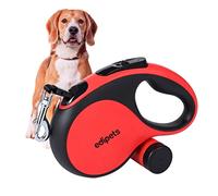 Edipets, Correa Perro Extensible, Retráctil, 5 y 8 Metros, Cinta Flexible para Adiestramiento y Paseo, para Perros Pequeños, Medianos y Grandes (Rojo, 5 Metros)