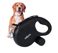 Edipets, Correa Perro Extensible/Retráctil, 5 y 8 Metros, Nuevo Modelo Avanzado, Incluye Dispensador de Bolsas, Cinta Flexible para Adiestramiento y Paseo (Negro, 5 Metros)