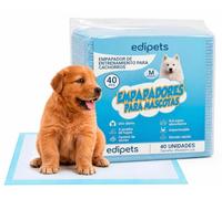 Edipets, Empapadores Perros, 45x60 cm, (40 Unidades), Alfombrillas Desechables para Mascotas, Toallitas de Entrenamiento y Adiestramiento, Absorbentes, Resistente