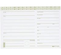 EDIPRO - E3019BL - 100 tarjetas biblioteca para autor azul f.to 10,5 x 15