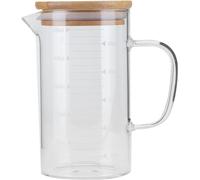EdirFtra 500ml Vaso de Agua Boro Silicato Vaso dosificador con Tapa Resistente al Calor Vaso de Jugo de cóctel, Botella de vajilla Accesorios para la Leche Restaurante