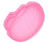 EdirFtra Molde de Silicona Creativo y Original: 1 Molde para Pastel con Forma de Cerebro para Halloween, Herramienta de repostería para Fiestas Familiares (Rosa)