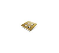 Edisio EFC-D04 - Placa de revestimiento de cristal (4 teclas)