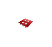 Edisio EFC-R04 - Placa protectora de cristal (4 teclas), color rojo
