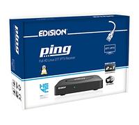 EDISION Ping - Ott IPTV Linux Receptor H265/HEVC Negro, Stalker, Xtream, WebTV, Media Player, Wi-Fi on Board, USB, HDMI, LAN, Mando a Distancia 2en1.