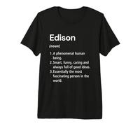 Edison Definición de Nombre Diccionario Divertido Camiseta Premium