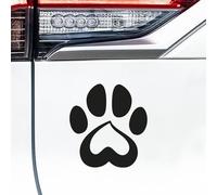 Edit.H - Autoadhesivo decorativo/Sticker huella perro/Vinilo negro/Pegatina animales / 9 x 10 cm/Infantil, Creativo, Recreativo, Servicios, Educativo (Negro)