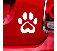 Edit.H - Autoadhesivo decorativo/Sticker huella perro/Vinilo negro/Pegatina animales / 9 x 10 cm/Infantil, Creativo, Recreativo, Servicios, Educativo (Blanco)