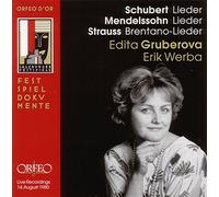 Edita Gruberova : Lieder de Schubert, Mendelssohn et Strauss. Schmidl, Werba.