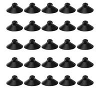 Editbar 25 ventosas universales para acuario, 28 mm, color negro, para tubo de iluminación de calefacción con ventosa, color negro