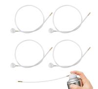 Editbar 4 botes de spray alargador, boquilla de aerosol de 60 cm, cabezal pulverizador con manguera de extensión de 360 grados, para latas de espray con vástago masculino, extensión de aerosol