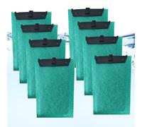 Editbar 8 filtros de repuesto para ReptoFilter, adecuado para ReptoFilter Medium Filter250/300 - Medios de filtro para acuario con carbón activo y guata de filtro, elimina olores, purificación de agua
