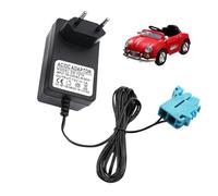 Editbar Cargador de 12 V para coche eléctrico Peg Perego - Fuente de alimentación con indicador LED compatible con tractor Ground Force Tractor, Polaris Outlaw, Citrus, John Deere Gator XUV, juguete