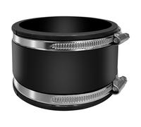 Editbar Manguito de goma flexible de 100 mm, acoplamiento de goma con dos abrazaderas de acero inoxidable, conector de tubo, manguito reductor de ruido flexible para ventilador de tubo, para conexión