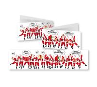 Edition Colibri 10 divertidas tarjetas de Navidad en juego con sobre: DIN largo (42 x 10,5 cm), tarjetas plegables multilingües con Papá Noel (11157)