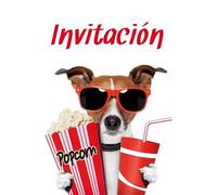 Edition Colibri 10 Invitaciones cumpleaños infantil en español “CINE“: Juego de 10 invitaciones con un perro divertido (10700 ES)