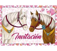 Edition Colibri 10 Invitaciones en español “CABALLOS“ (Jgo.1): Juego de 10 invitaciones tiernamente ilustradas con caballos para el cumpleaños de niñas (10741 ES)