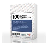 Edition Colibri Caja 100 postales en blanco para diseñar e imprimir juego de postales con 100 tarjetas en blanco, 250 g de papel/en una caja práctica, adecuada para impresoras
