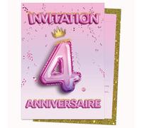Edition Colibri - Tarjeta de cumpleaños (10 unidades), diseño de invitación, color rosa
