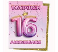 Edition Colibri - Tarjeta de cumpleaños (16 cumpleaños, 10 unidades, A6) - Verso para escribir