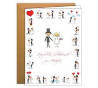 Edition Colibri TARJETA DIVERTIDA PARA BODA: Gran tarjeta de felicitación para boda en formato XL-DIN A4 con sobre (10686)