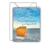 Edition Colibri - UN LUGAR AL SOL - Tarjeta XL de Jubilación (A4) - Tarjeta de Despedida y Felicitación para la Jubilación - Con Sobre