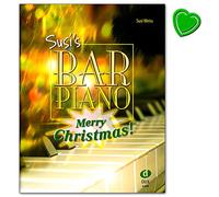 Edition DUX 9783934958944 Piano Merry Christmas - Libro de partituras con pinza para partituras en forma de corazón (20 villancicos de peso medio, edición jazziger edición)