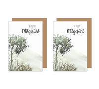 Edition Seidel 2 tarjetas de luto premium con sobre. Tarjeta de condolencias de tristeza (T1062)