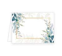 Edition Seidel 50 tarjetas de mesa premium para boda, cumpleaños, bautizo, comunión, bautizo, confirmación, bautismo, bodas de oro, bodas de diamantes, bodas de plata, eucalipto