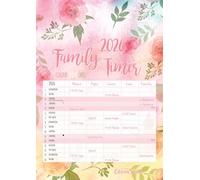 Edition Seidel Agenda familiar Premium Colour your life XL 2026, calendario familiar, calendario de pared, DIN A3, 5 columnas (flores/flores)