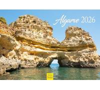 Edition Seidel Algarve 2026 - Calendario de pared, formato DIN A4, calendario de pared Europa Portugal Lagos Albufereia Lagunas Kliff