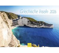 Edition Seidel Calendario premium 2026 Islas Griegas, formato DIN A4, calendario de pared Europa Grecia Creta Kos Zakynthos Santorini Mykonos Rodas